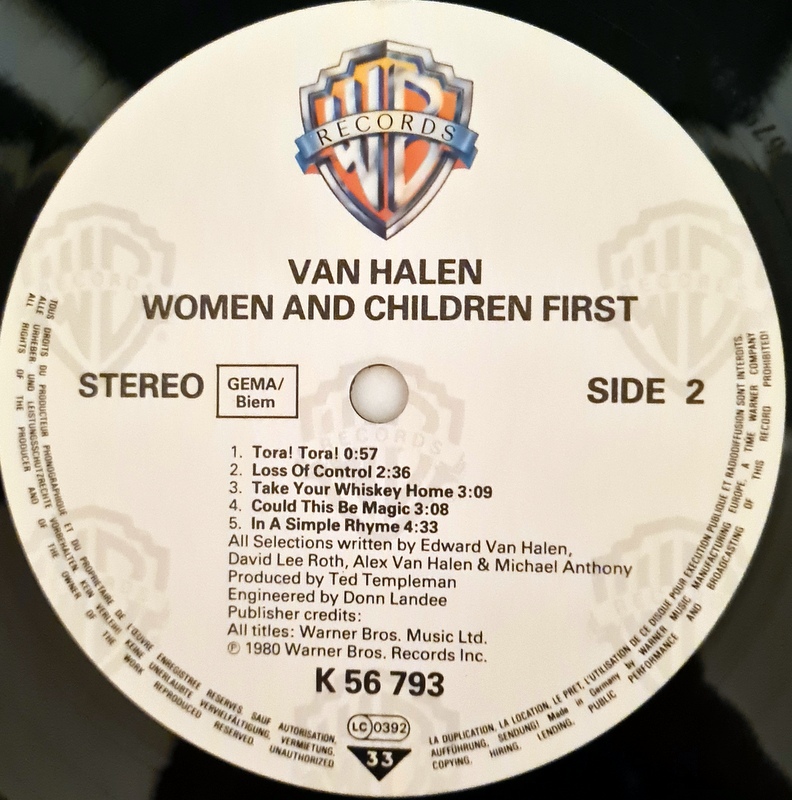 Van Halen - Women And Children First - Image 4