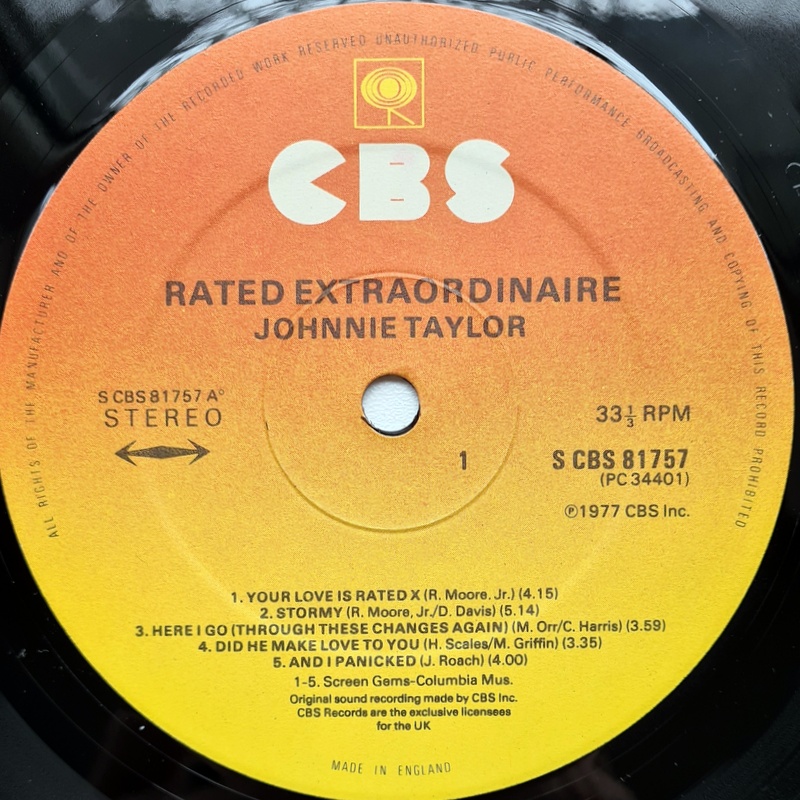 Johnnie Taylor - Rated Extraordinary - Image 3